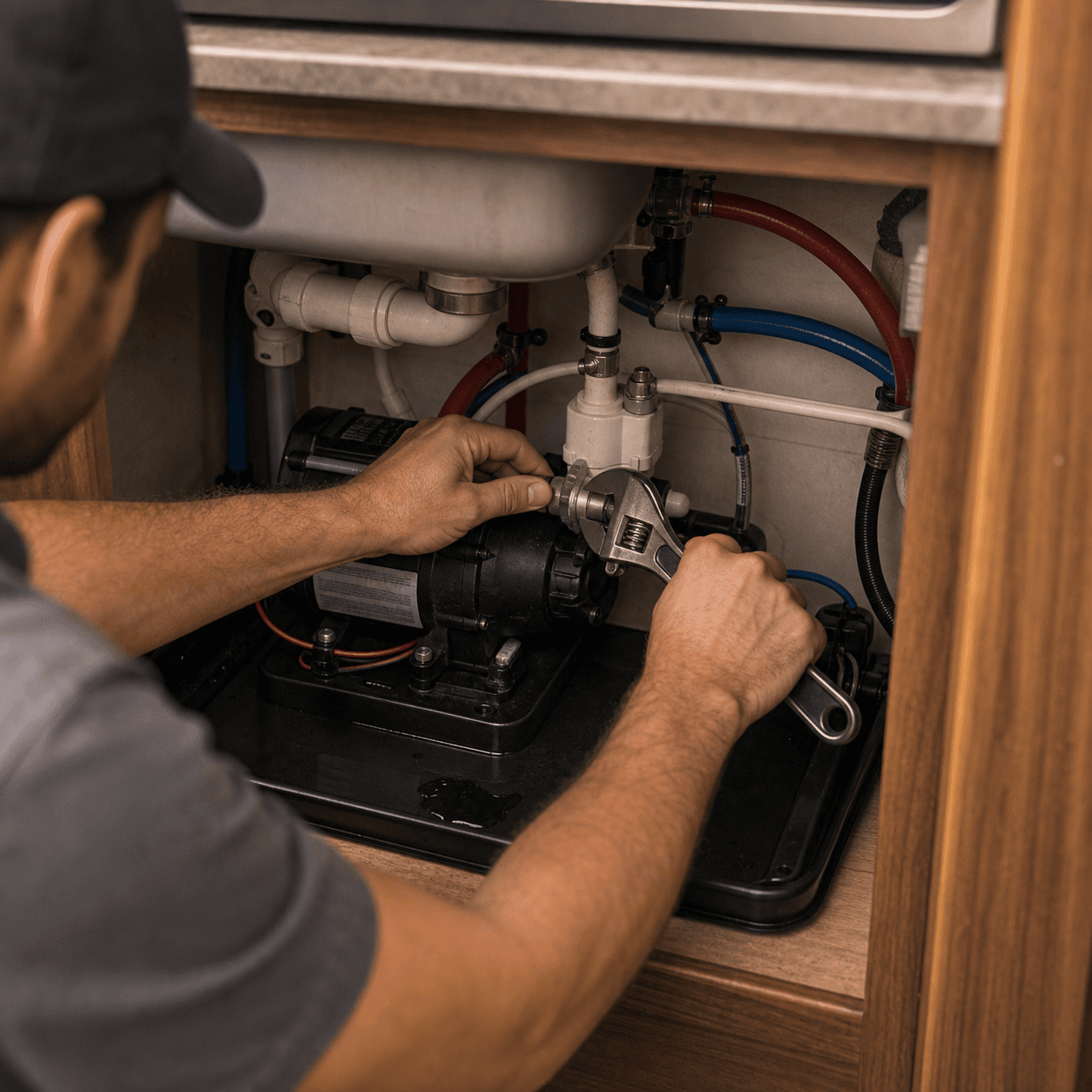 Plumbing service for RVs